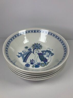 5 Figgjo Lotte Norway Cereal Bowls✨ Turi Design Scandinavian Mid-Century 60s